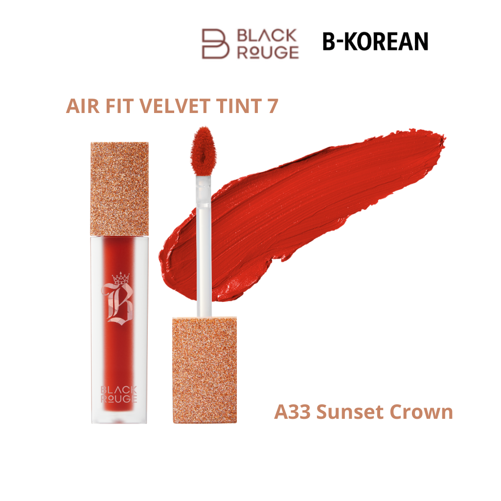 Black Rouge Air Fit Velvet Tint 7 -A33 Sunset Crown -بلاك روج إير فيت فيلفيت تينت