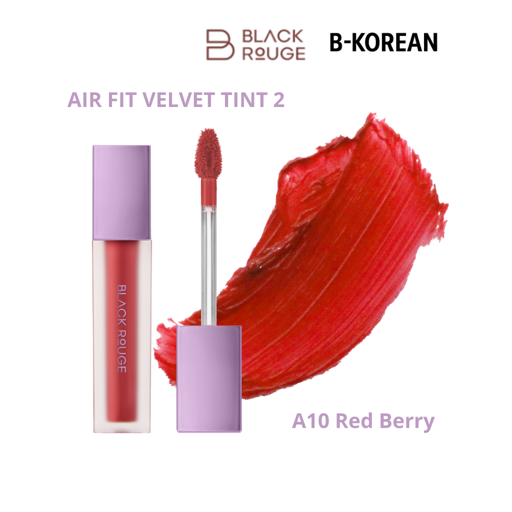 Black Rouge Air Fit Velvet Tint 2 - A10 Red Berry -بلاك روج إير فيت فيلفيت تينت