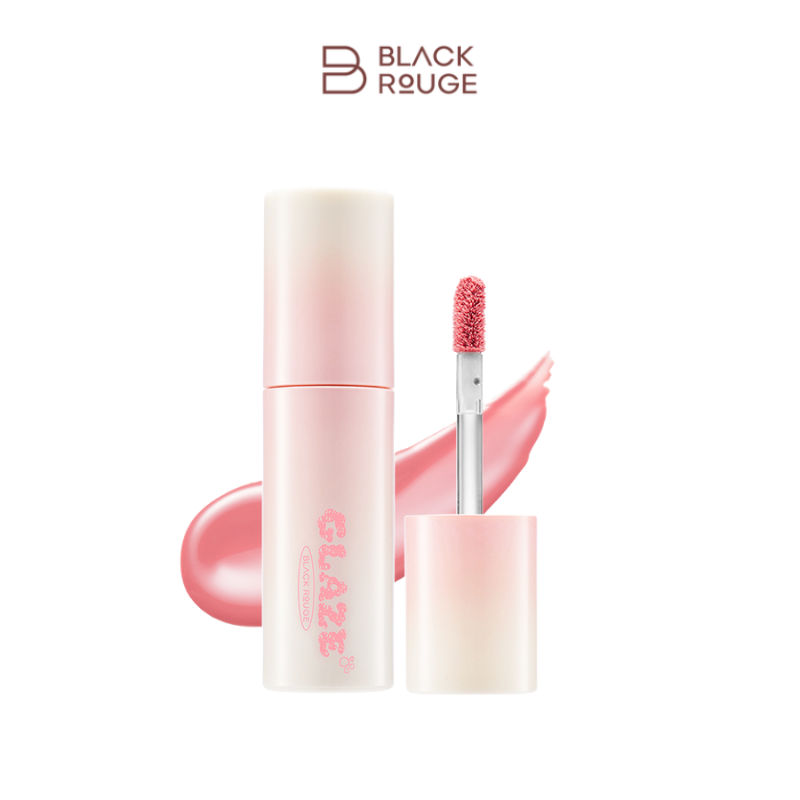 BLACK ROUGE - Chewy Lip Glaze - GZ01 Peach Blossom - أحمر شفاه أسود - ملمع شفاه مطاطي