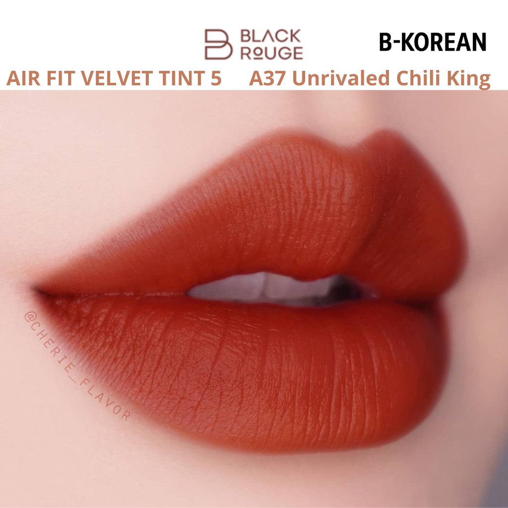 Black Rouge Air Fit Velvet Tint 7 -A37 Unrivaled Chili King -بلاك روج إير فيت فيلفيت تينت