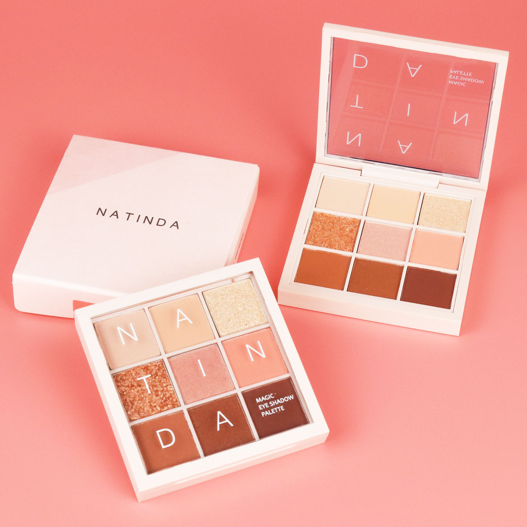 	NATINDA MAGIC EYE SHADOW PALETTE- NO.01-Coral Smoothie - باليت ظلال العيون