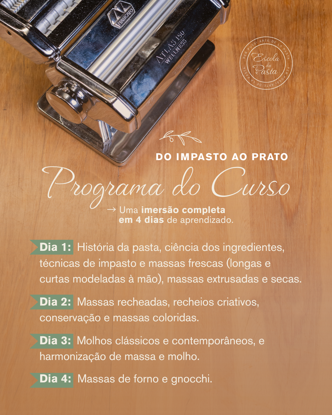 Do Impasto ao Prato - Formação em Massas Artesanais