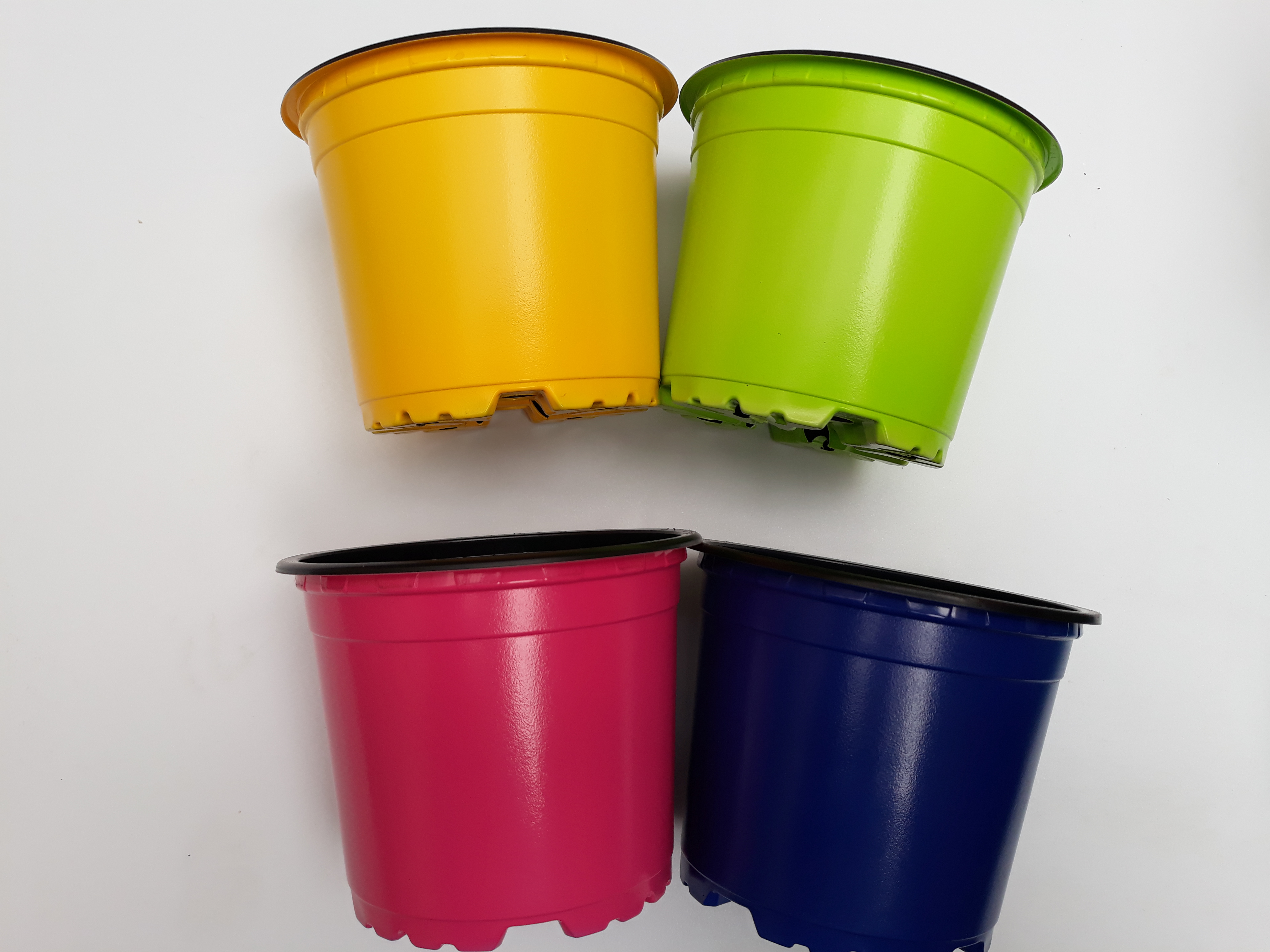 Macetas redondas de plástico flexible