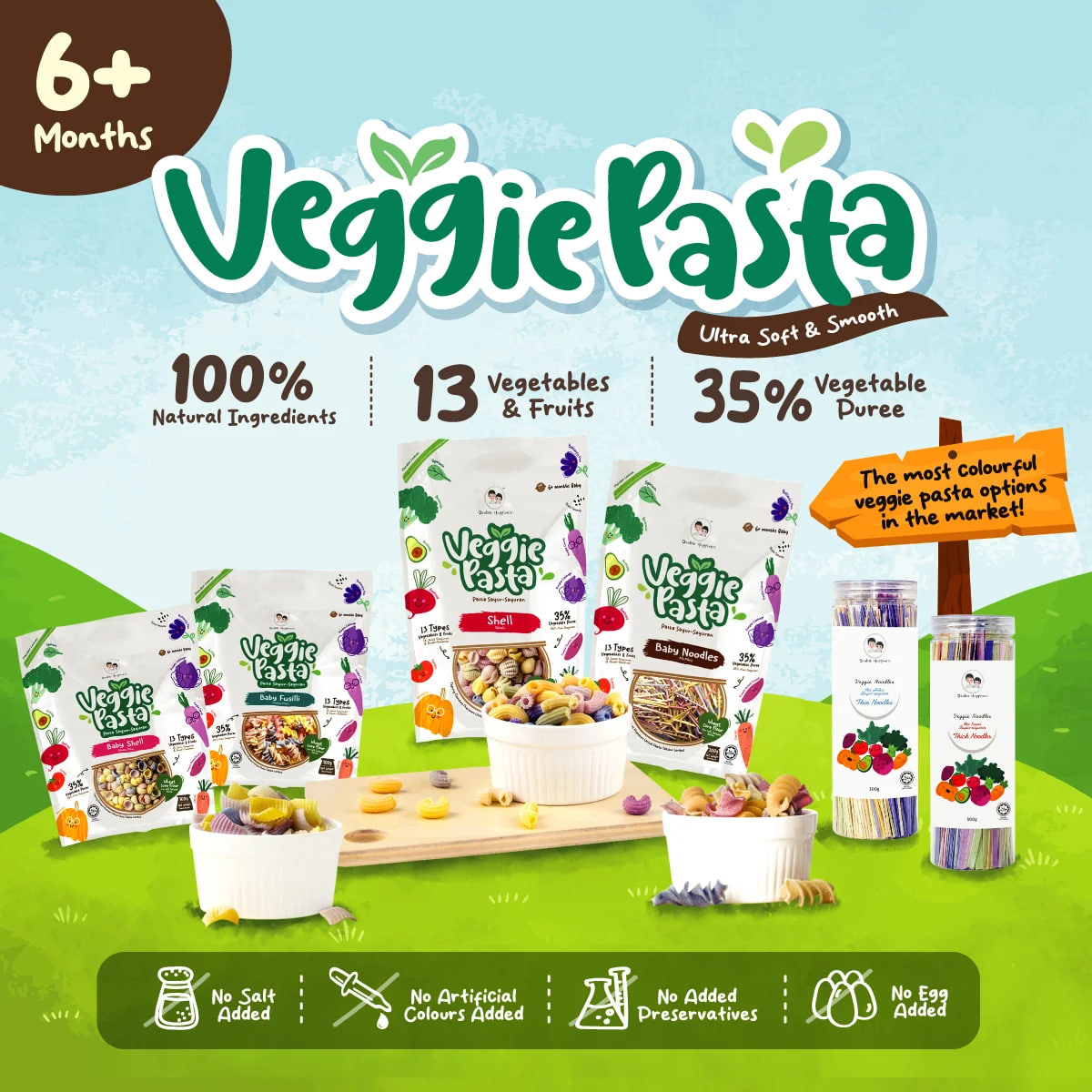 Double Happiness Veggie Pasta 300g