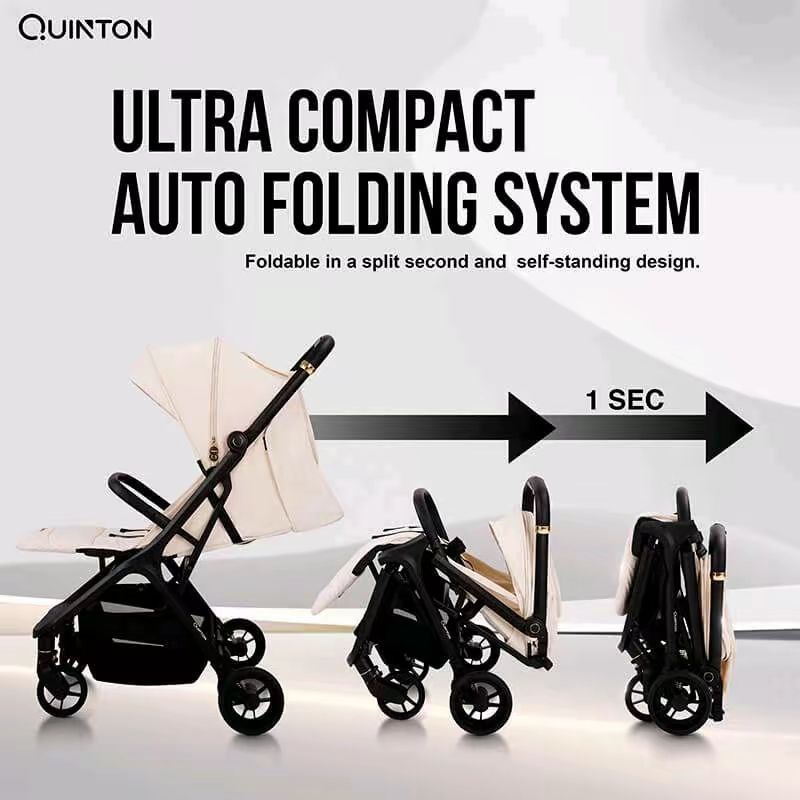 Quinton On The Go Stroller Ultra Compact Fold to Store in Small Space