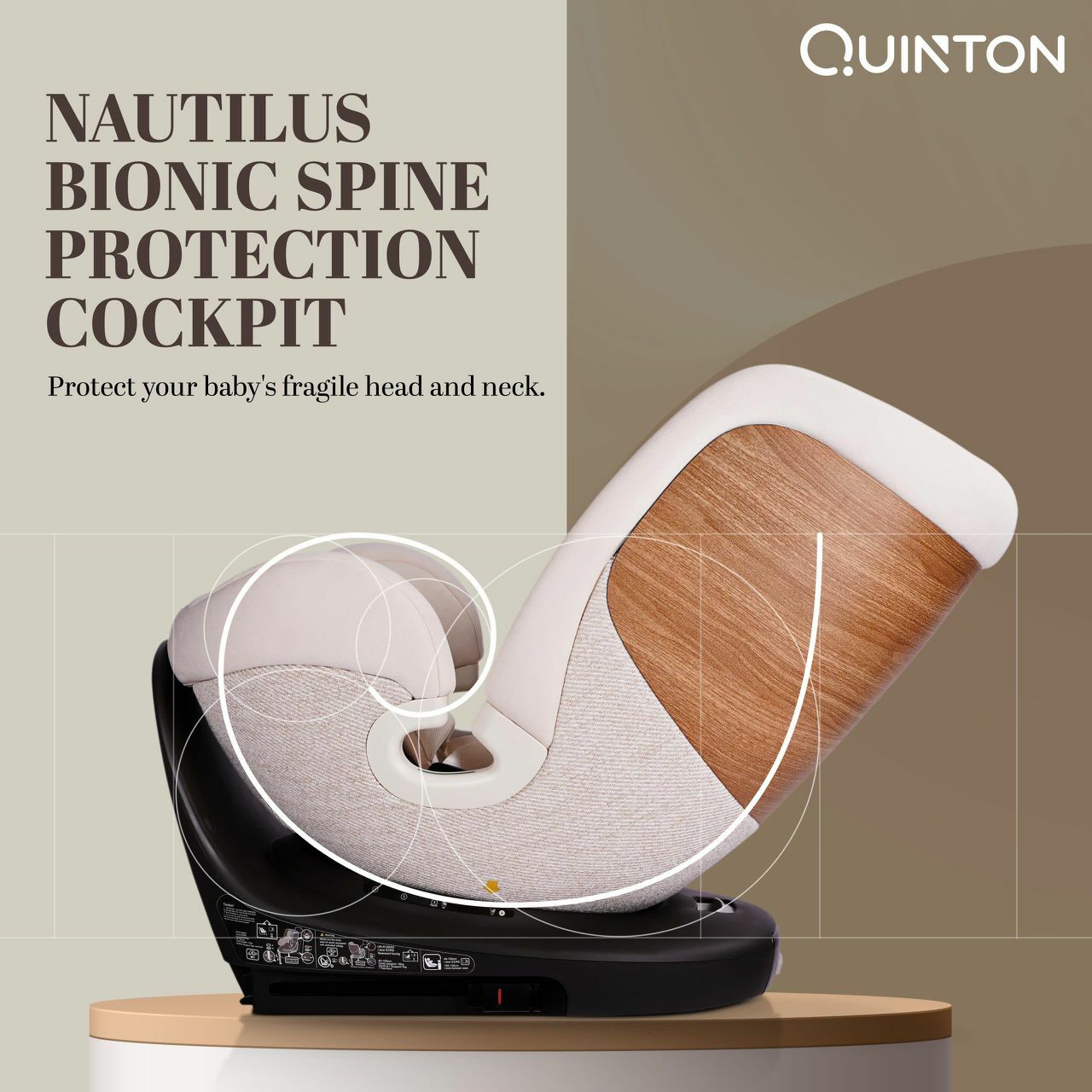 Quinton Maple 360 Car Seat (Cream White)