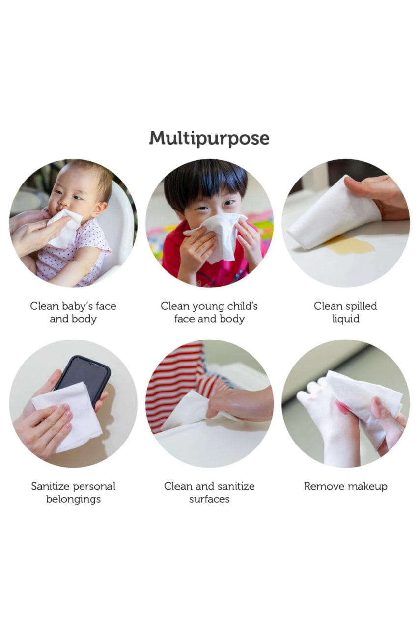 Suzuran Baby Cotton Sheet Multipurpose Travel Friendly 80pcs
