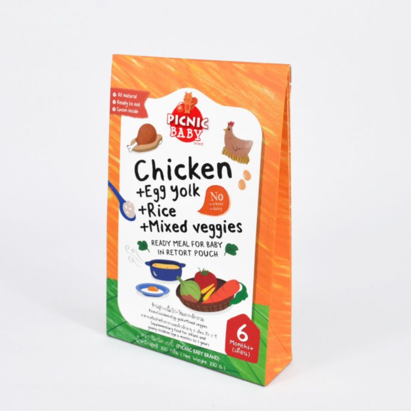 Picnic Baby Food Pouch Natural and Tasty Ready-To-Eat Baby Food 6month (Halal Certified)