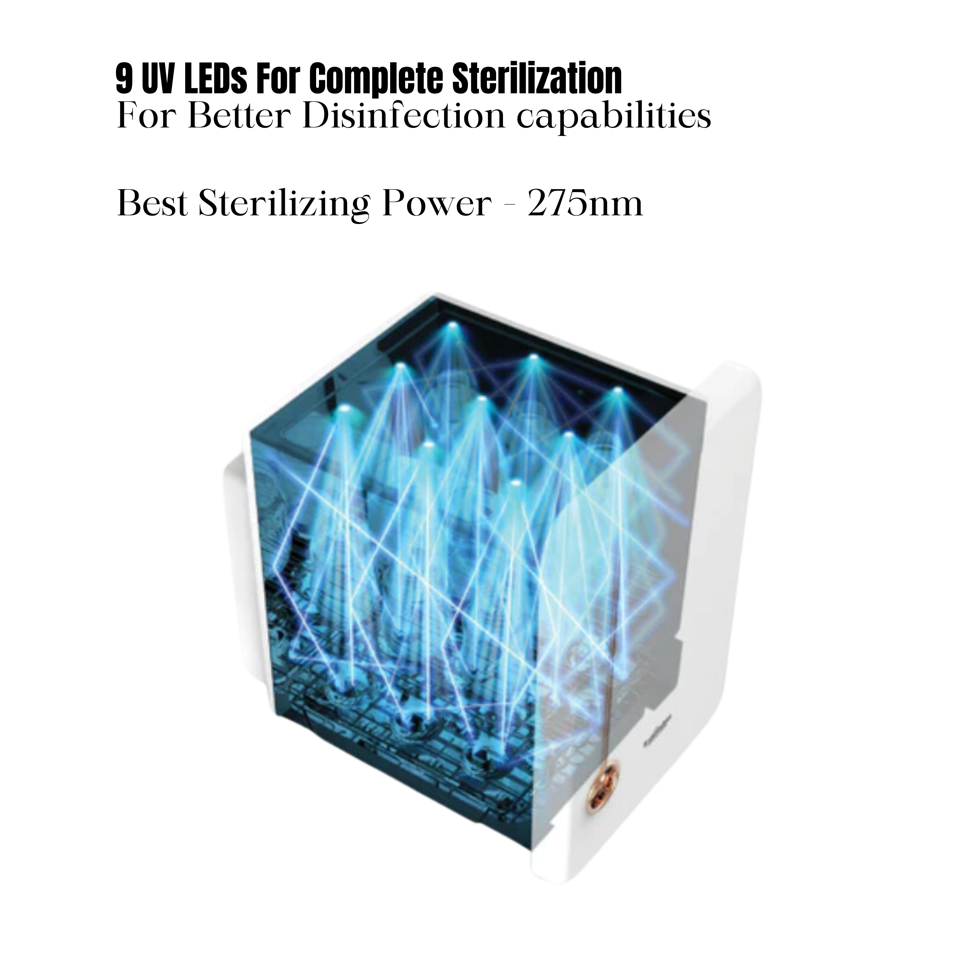 Haenim Smart Classic 4G+ UV-C LED Electric Sterilizer (White Metal)