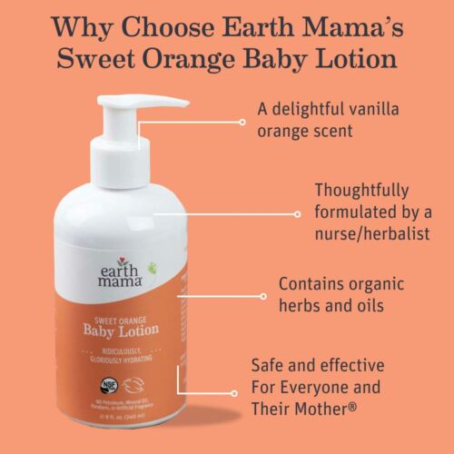 Earth Mama Organic Sweet Orange Baby Lotion 240ml