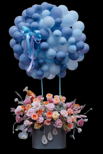 Balloon and Flower Arrangement