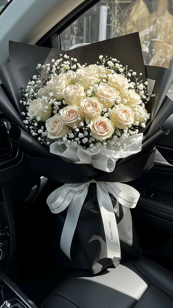 Elegant White Rose Bouquet