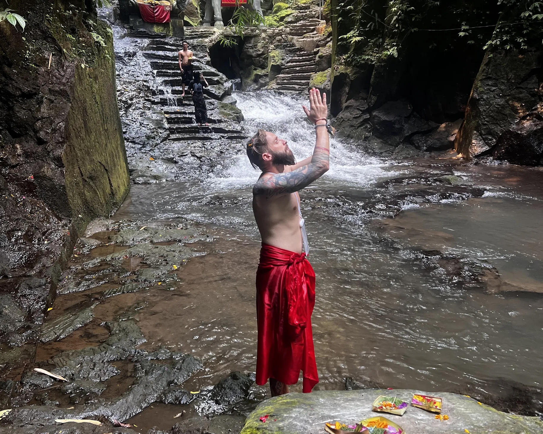 Melukat Ceremony at Taman Sala Temple