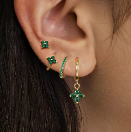 Emerald Green Earring Set