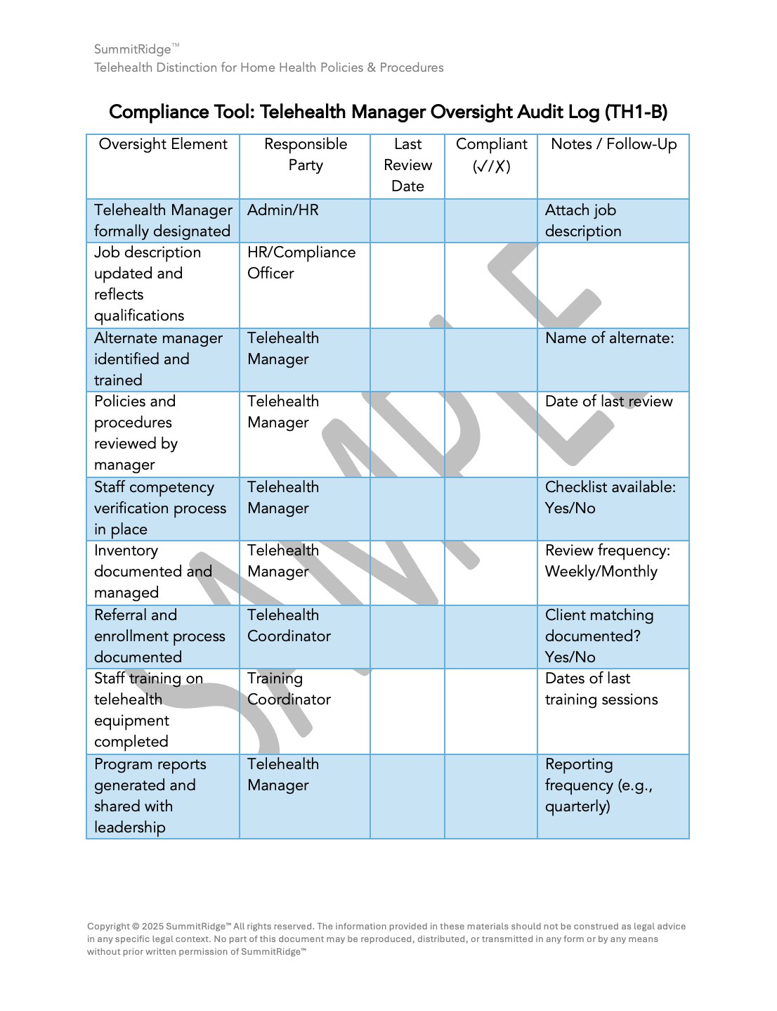 Telehealth Distinction for Home Health Policies & Procedures