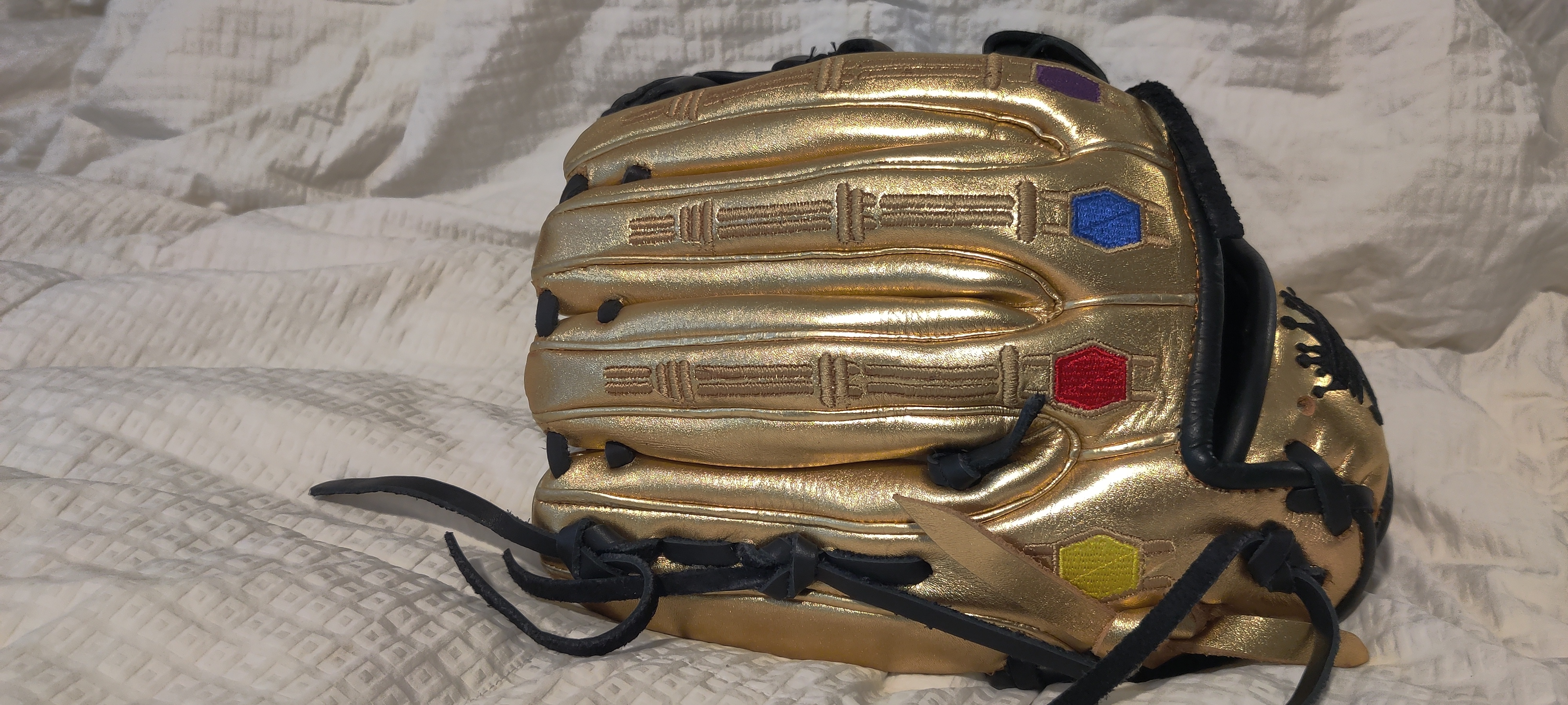 Leather Baseball Softball Glove 12.75" Gold