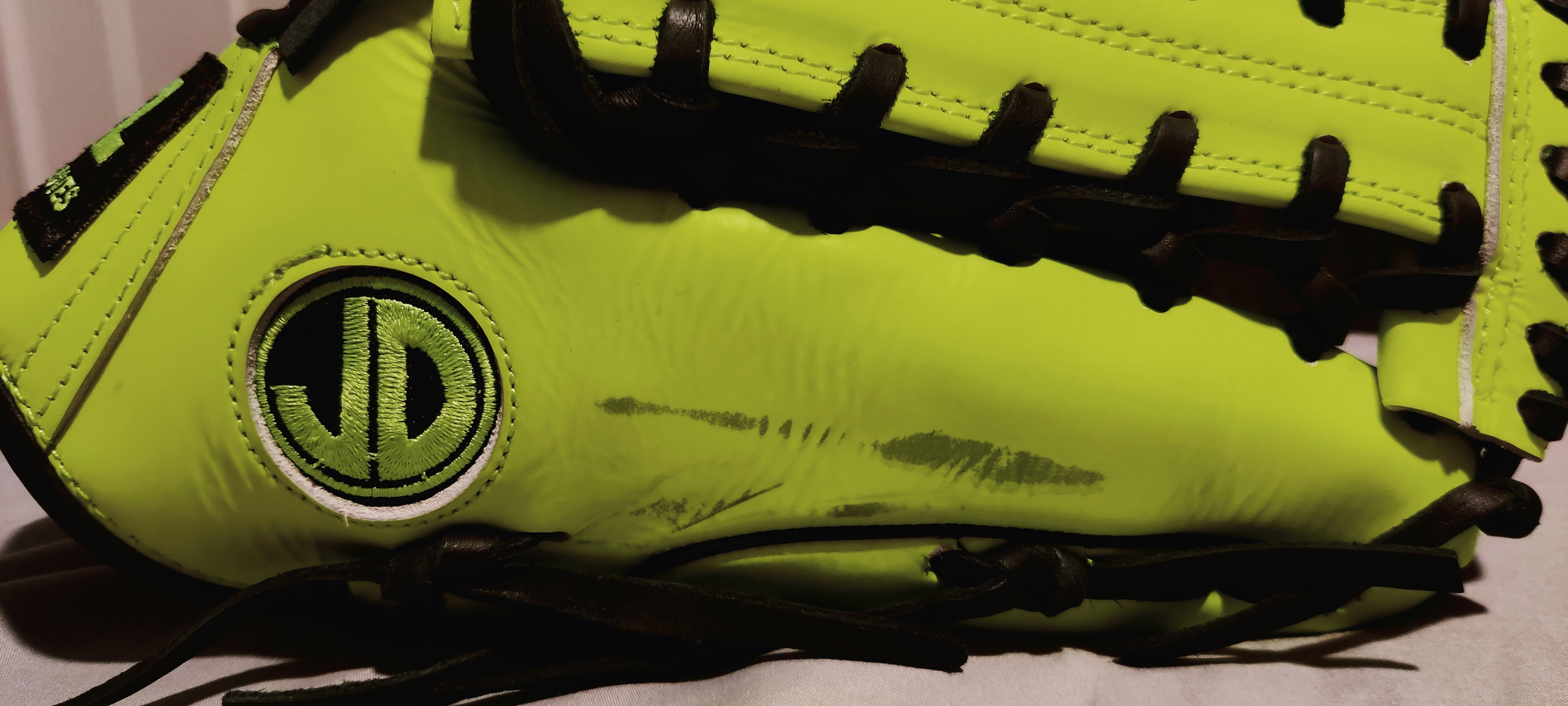 Neon yellow baseball Softball glove 13"
