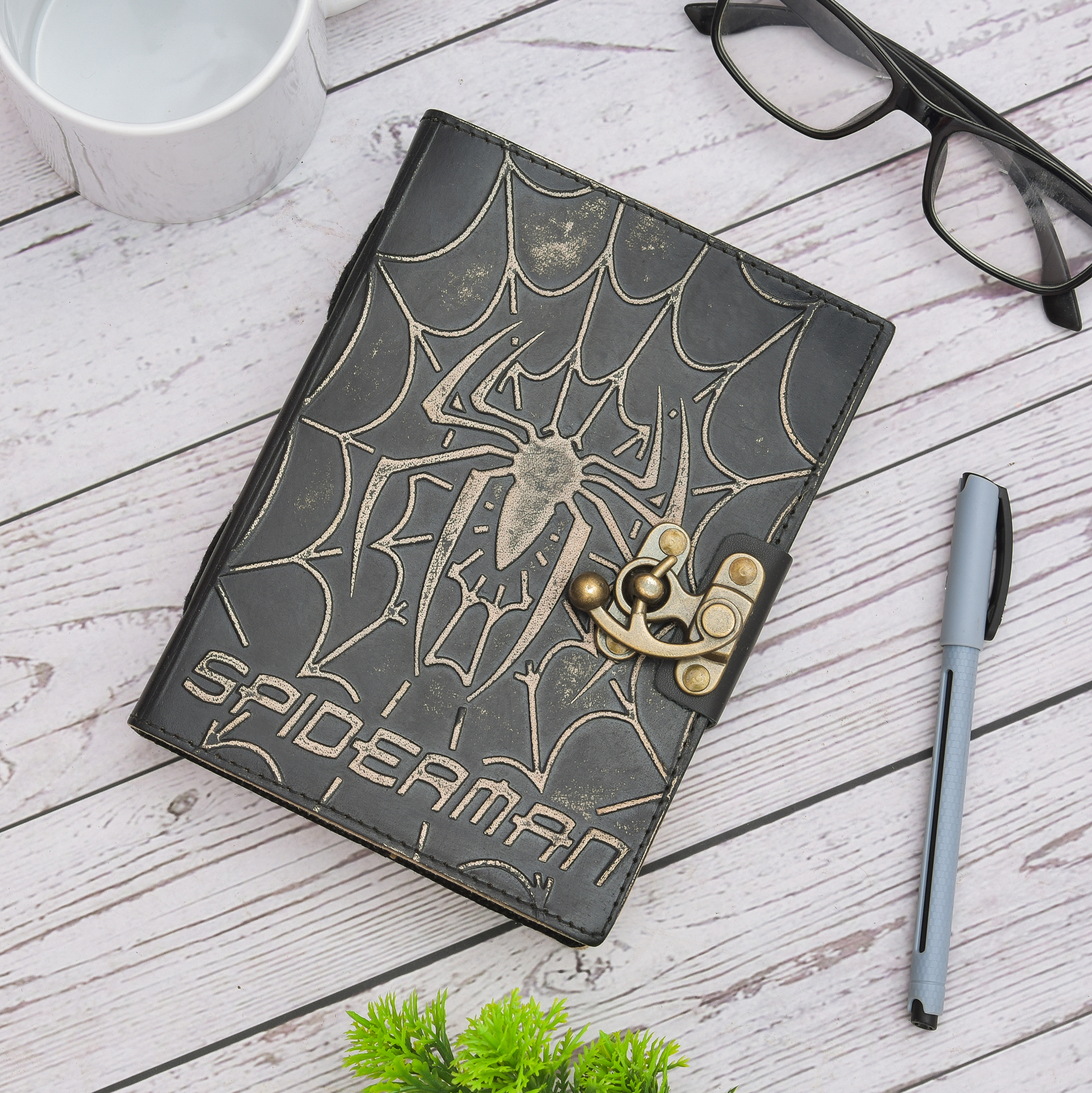 Arachnid Chronicle – Spider-Man Inspired Leather Journal