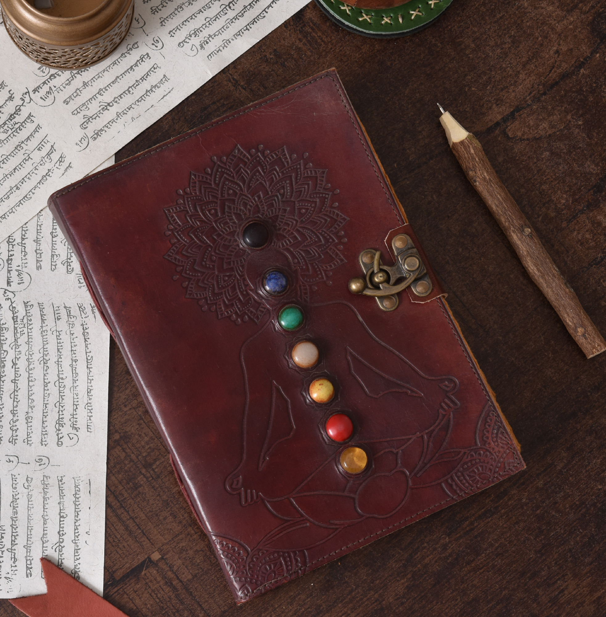 Chakra Essence Leather Journal