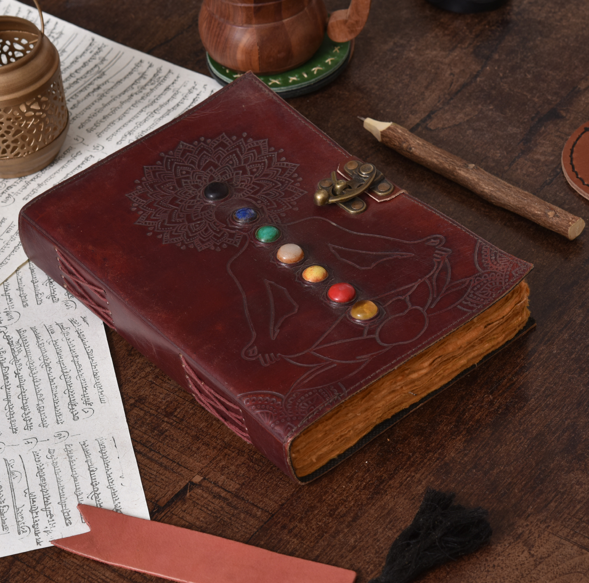 Chakra Essence Leather Journal