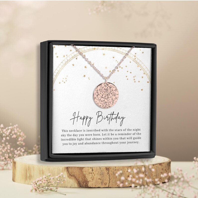 Birthday Gift Custom Star Chart Necklace