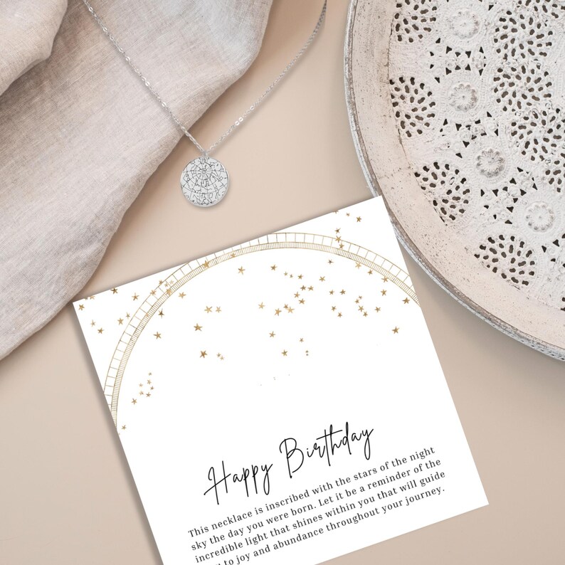 Birthday Gift Custom Star Chart Necklace