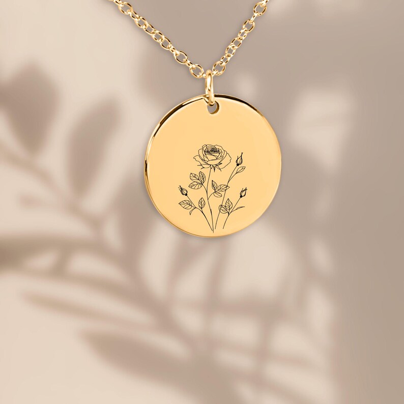Golden Birthday Necklace with Card