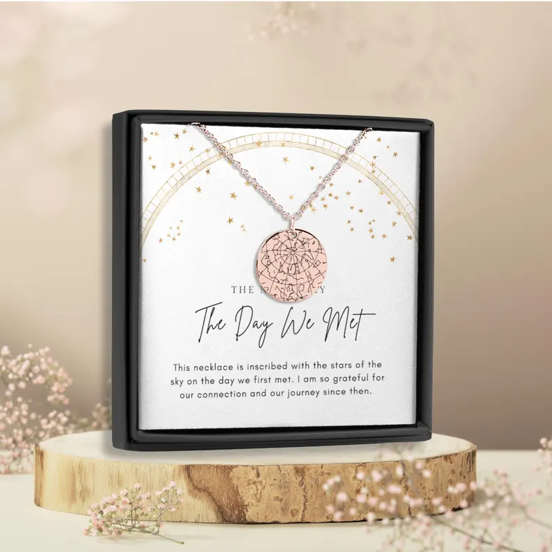 The Night We Met, To My Soulmate Necklace, 9th Anniversary Gift For Her, 1 Year Anniversary Gift for girlfriend, 13 Year Anniversary Gift