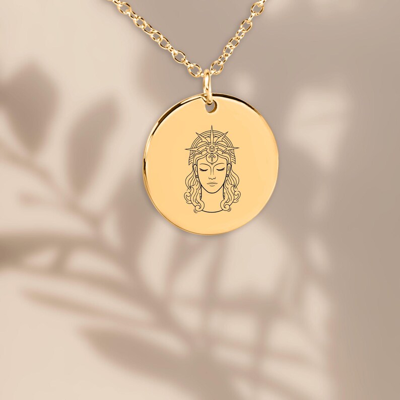 Greek God Pendant, AthenaGreek God Necklace, Mythological Pendant, Greek God Statue, Mythology Jewelry, Mystical Necklace, Git for Friend