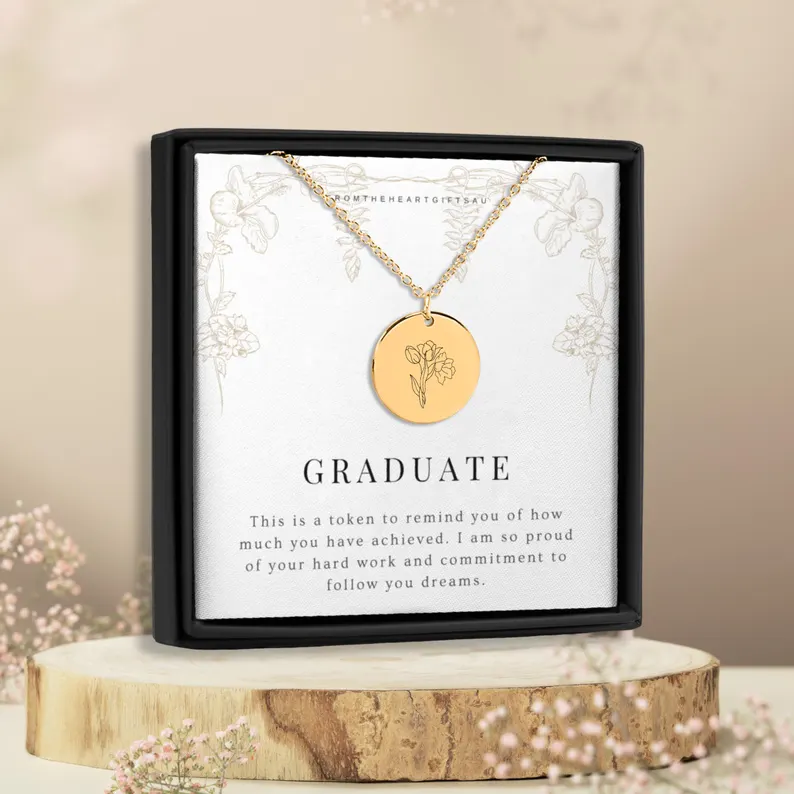 Graduate Necklace, Graduation Necklace, College Graduation Necklace, Niece Graduation, Graduation Present, Masters Graduation Gifts, For Her
