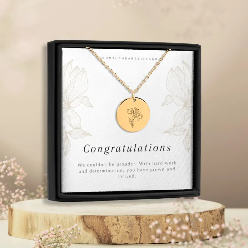 Congratulations Necklace, Congratulations Gift, Promotion Gift, Graduation Gift Box, Job Promotion Gift, Graduation Necklace, for Her