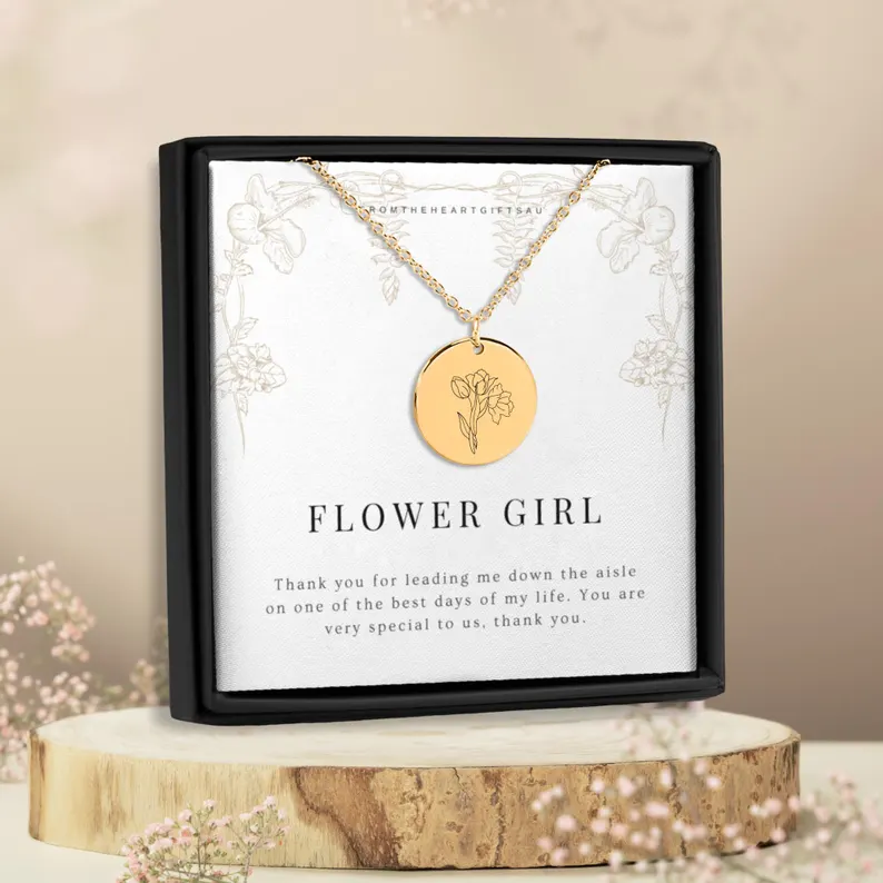 Flower Girl necklace, Flower Girl Gift, Flower Girl Gifts, Flower Girl Proposal, Flower Girl Necklace, Flower GiIrl Jewelry, Bridal Party