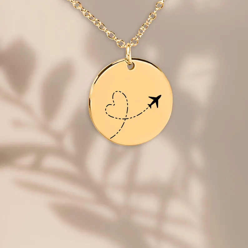 Airplane Necklace, Plane Necklace, Traveler Necklace, Traveler, Pilot Gifts, Flight Attendant, Aviation Gifts, Adventure Awaits, For Her