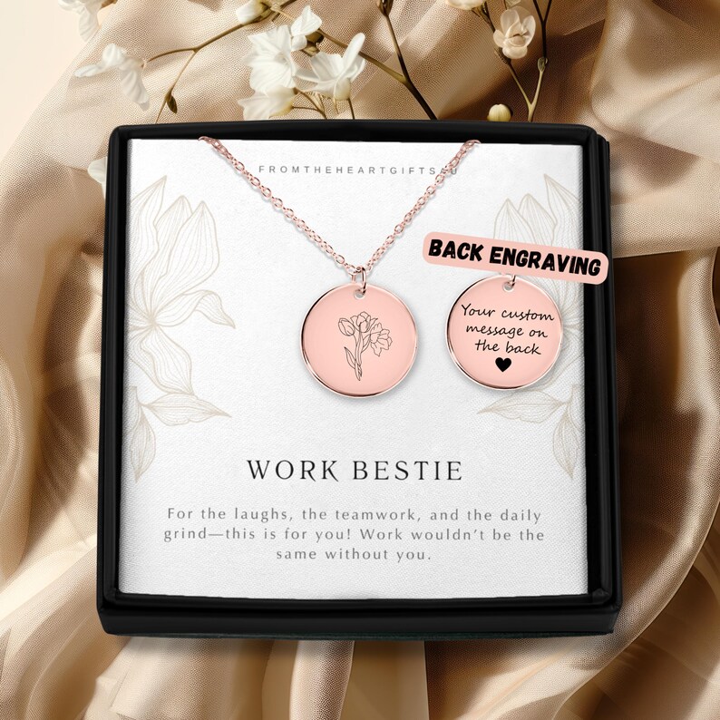 Work Bestie Necklace, Coworker Gift, Coworker Gifts, Coworker Leaving Gift, Coworker Christmas Gift, Gift for Coworker, Coworker Gift Ideas