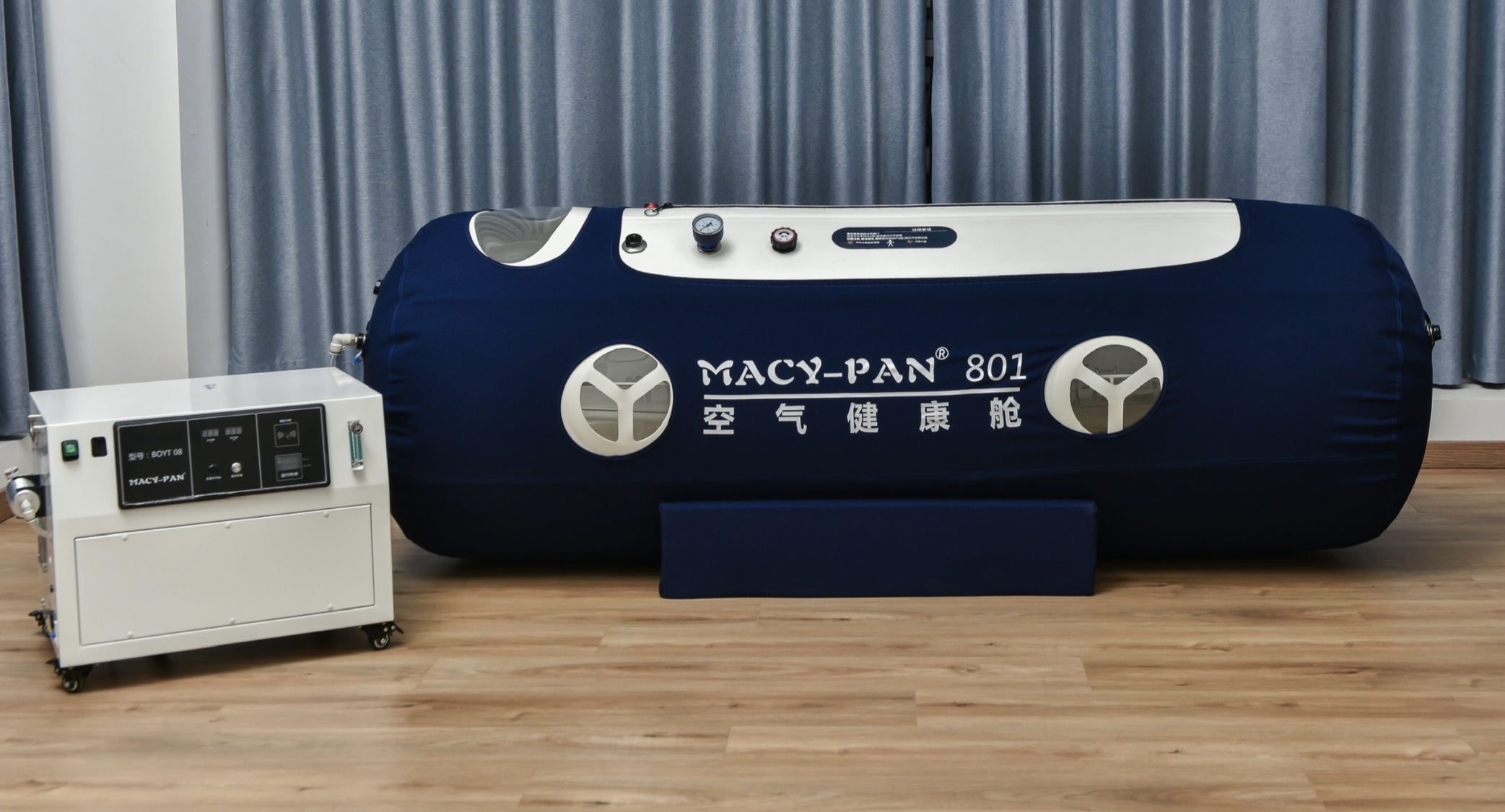 Cámara Hiperbárica Modelo Flex estirado cama