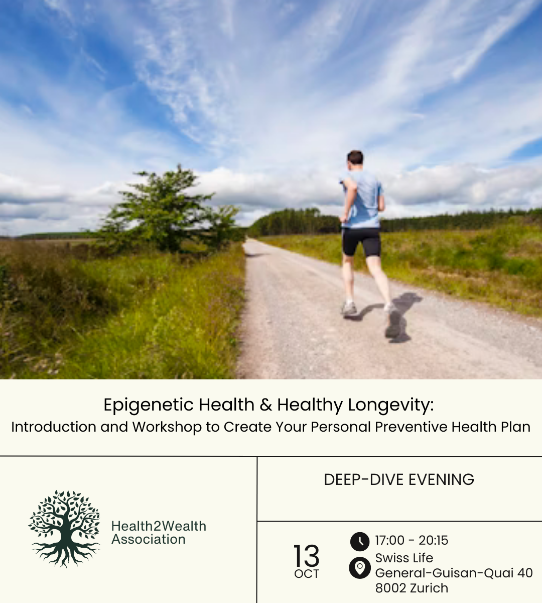 MEMBER Healthy Longevity: Introduction and Workshop to create a personal Preventive Health Plan (Oct. 13)