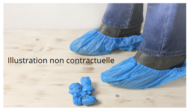 Couvre Chaussure Sans Semelle Blanc 18x38cm 