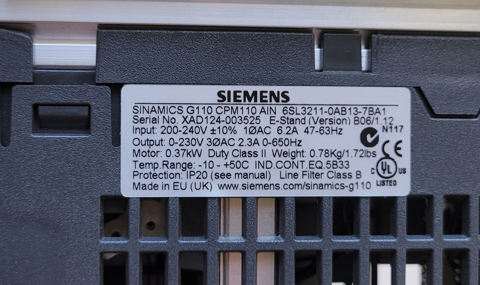 700006 SIEMENS Sinamics G110 