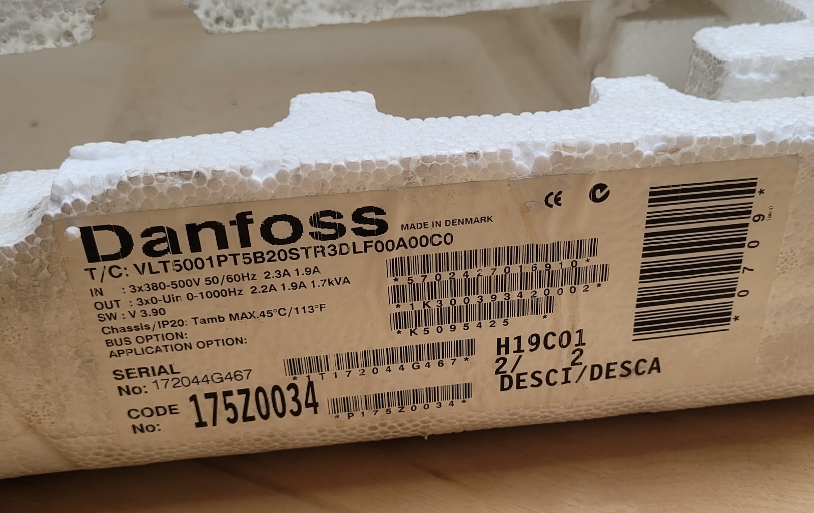 700009 DANFOSS Frequency Inverter 1.7kVA