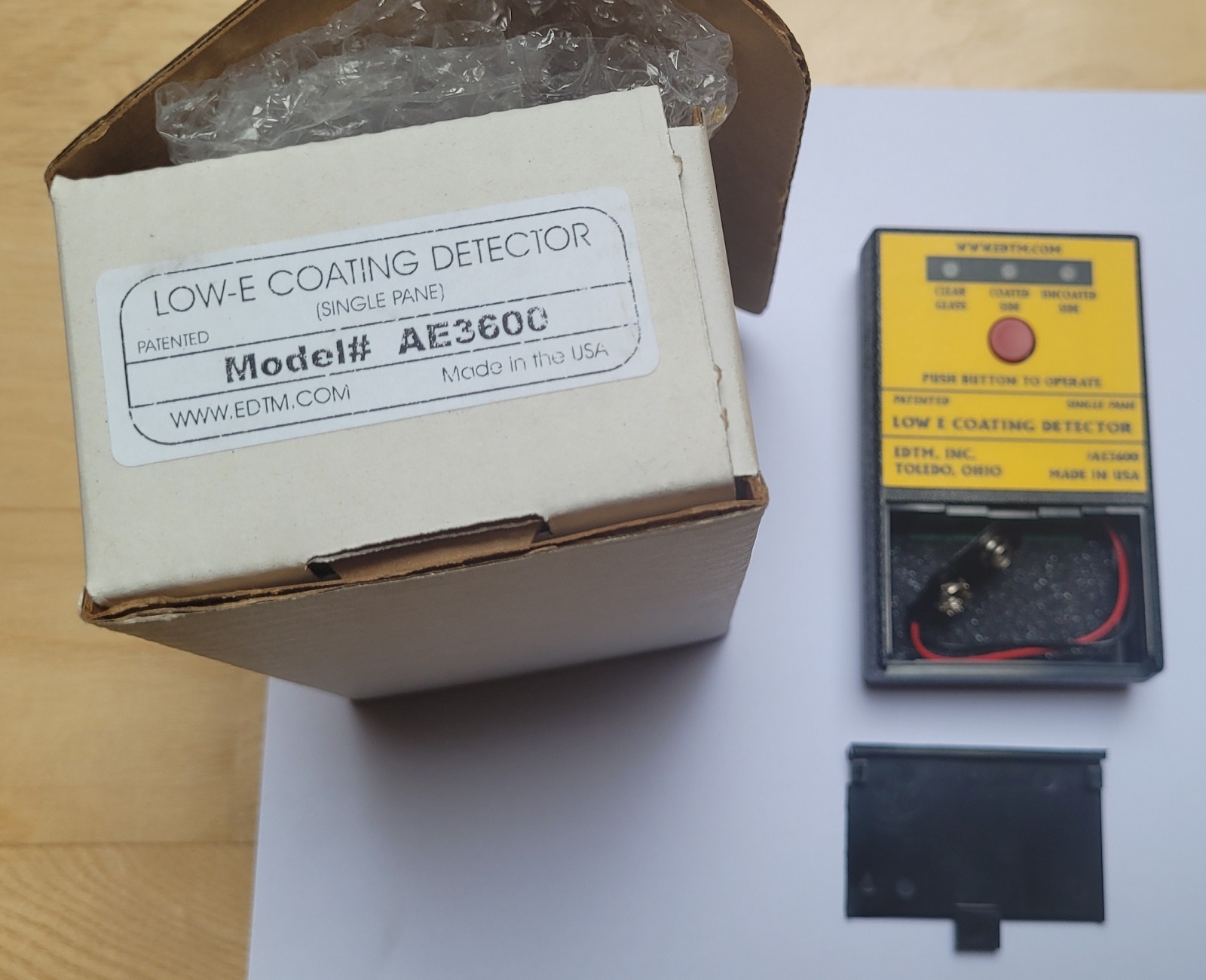 700018 EDTM INC. AE3600 Low-E coating detector