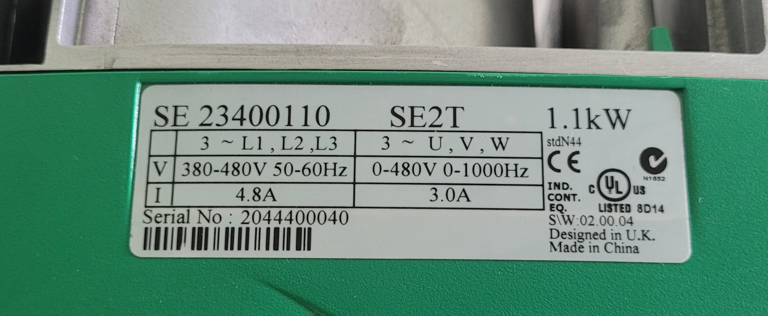700030 Control Techniques motor inverter