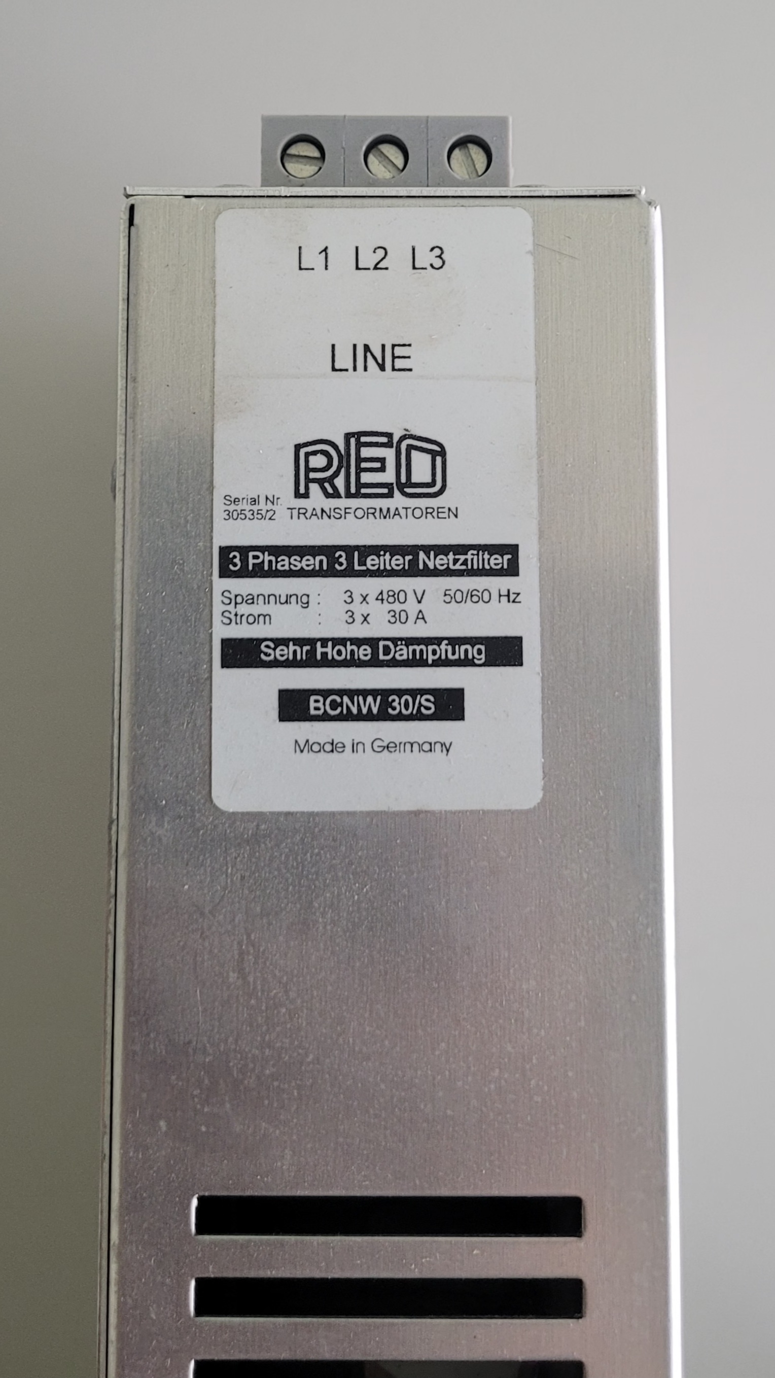 700034 REO Transformatoren 3ph 3 wire mains filter (Netzfilter)