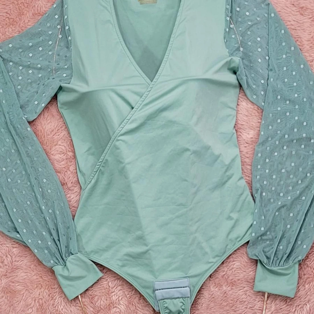 Body manche longue en tulle 