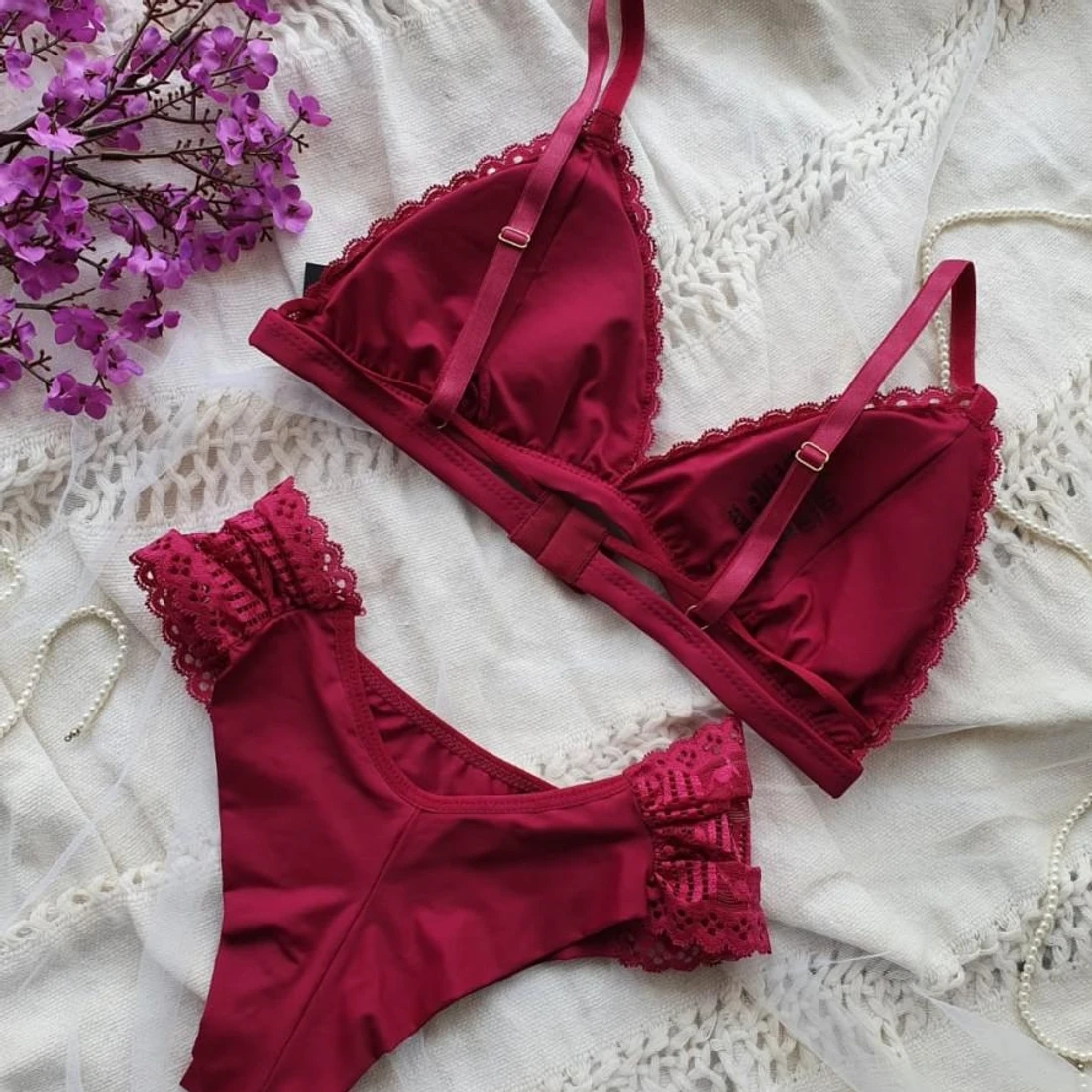 Ensemble de soutien gorge avec push-up amovible