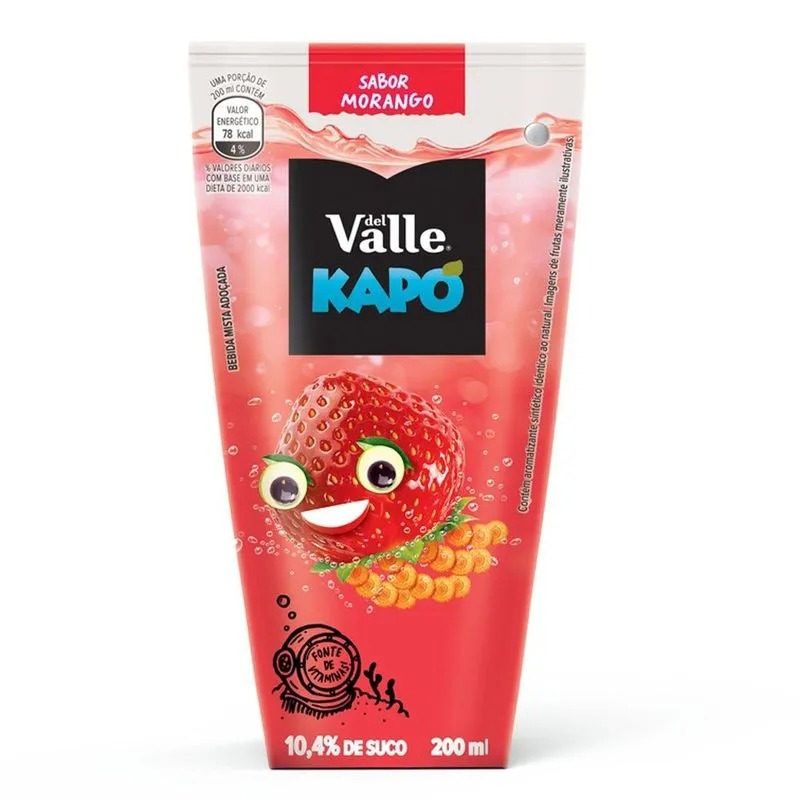 SUCO DEL VALLE KAPÓ MORANGO 200ML
