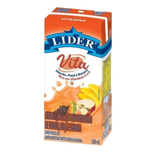 BEBIDA LACTEA COM VITAMINA LIDER 200ML