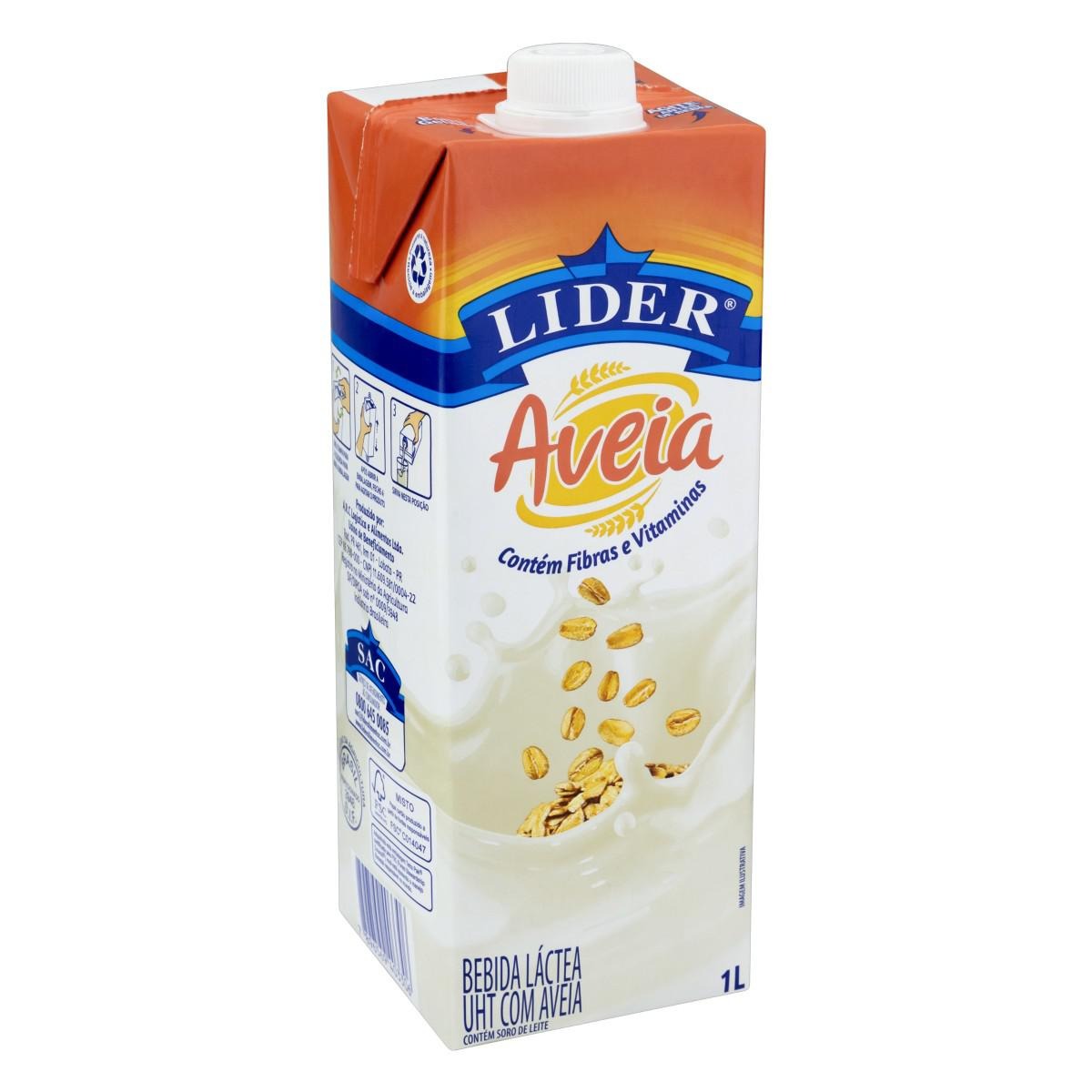 BEBIDA LACTEA UHT AVEIA LIDER 1L 