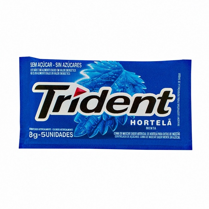 CHICLE TRIDENT HORTELÃ 8G/5UN