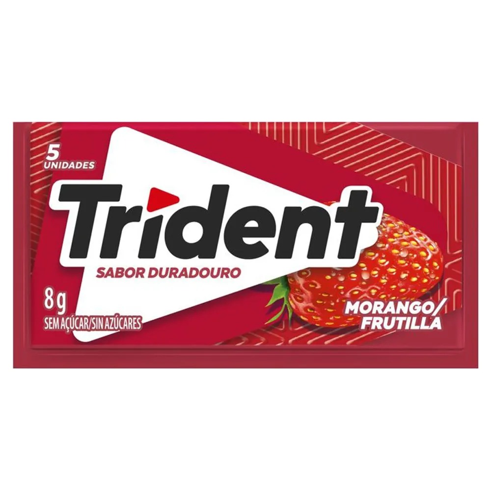 CHICLE TRIDENT MORANGO 8G/5UN
