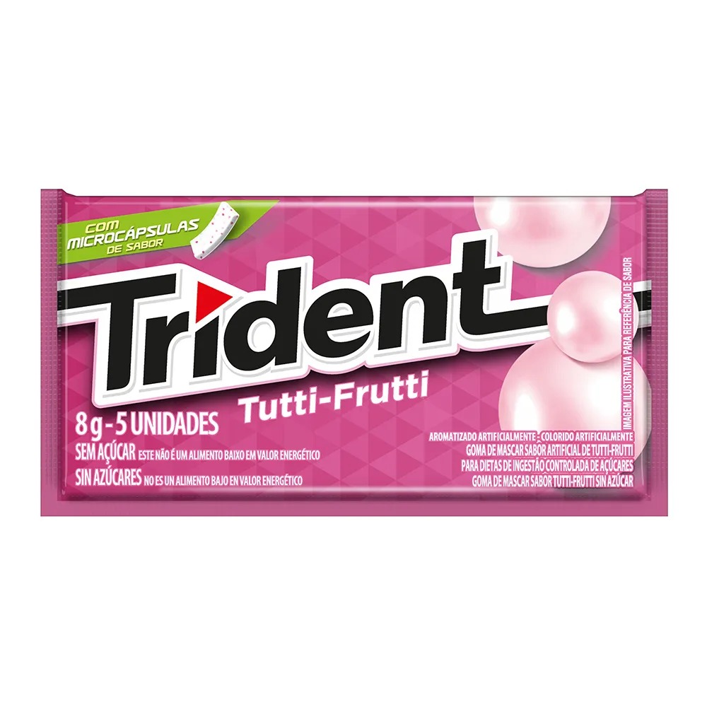 CHICLE TRIDENT TUTTI FRUTI 8G/5UN